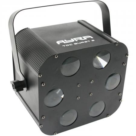 Ayra TDC Burst 6 led Diverse lichtstralen schieten door de lucht.